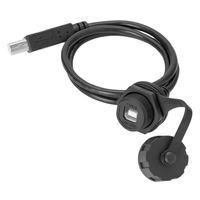 Câble USB Type B mâle vers femelle étanche, montage sur panneau, fixation par filetage, rallonge pour imprimante