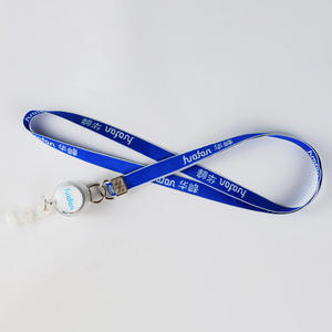 Kişiselleştirilmiş çevre dostu Polyester kordon özel Logo ofset yapış kanca kimliği kimlik kartı tutucu anahtarlık USB günlük ofis kullanımı - Product Image 5