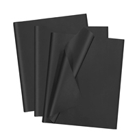 Prix usine papier de soie noir 20x30cm emballage cadeau rame de tissu d'emballage pour Scrapbooking papier Art artisanat