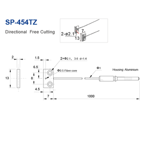 Senpum Ultra <b>Thin</b> Fibre <b>Optical</b> Sensor Head Thrubeam Reflection Fiber Sensor Probe for FU-53TZ - Product Image 1