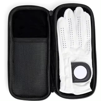 Étui pour gants de golf, pochette à fermeture éclair, étui rigide étanche pour gants, organisateur avec mousqueton, sac de rangement pour accessoires de golf