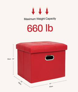 Rembourré personnalisé dortoir pouf de luxe pliant rangement pouf <span class=keywords><strong>banc</strong></span> pour salon dossier cuir rectangle - Product Image 2
