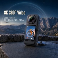 Caméra d'action panoramique 360° Insta360 X6 8K 120MP étanche 30m, kit de création de vlog pour les professionnels