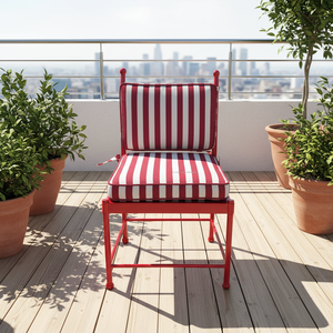 Fauteuil moderne en acier inoxydable de qualité <span class=keywords><strong>marine</strong></span>, résistant à la rouille, empilable, pour jardin extérieur, avec coussins amovibles imperméables, <span class=keywords><strong>blanc</strong></span> - Product Image 1