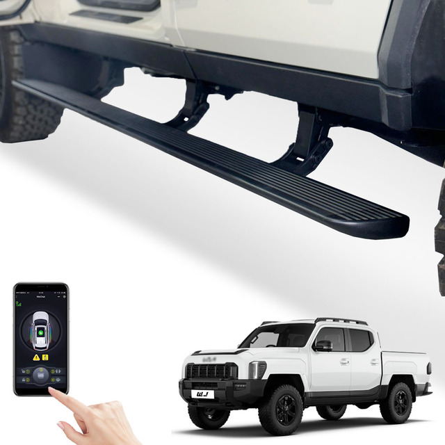 WJ Super Price LED Lights Car Padel SideSteps Electric Retractable Running Boards for Kia Tasma