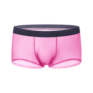 Boxer da <span class=keywords><strong>Uomo</strong></span> Ultra Sottili 50g in Seta Ghiaccio <span class=keywords><strong>Trasparente</strong></span>, Slip Sexy Senza Cuciture a Vita Bassa per l'Estate - Product Image 3