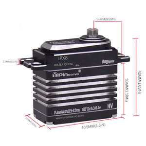 NUEVO Servo Yipinservo X80 Impermeable de 80 kg de Torque, Servo sin Núcleo de 12 V, Motor Programable de Alta Precisión para Coche RC Crawler 1/10 Traxxas - Product Image 3