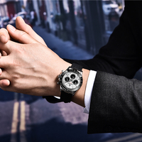 Jam Tangan Pagani Design 1664 Baru Kaca Safir Fashion Tahan Air 100M Kronograf Jam Tangan Quartz Pria VK63 Jam Tangan Quartz