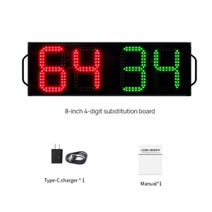 YIZHI - Tablero Electrónico de Fútbol LED Portátil de 8 Pulgadas, Tablero de Cambio de Jugadores de Fútbol, Pantalla de un Solo Lado, Tableros de Sustitución para Árbitros - Product Image 6