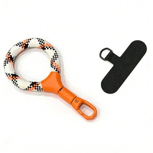 Correa de cuerda para teléfono con colgante, cordón corto tipo collar, hebilla metálica de alta gama, cuerda de mano antipérdida con bloqueo automático y almohadilla de inserción - Product Image 5