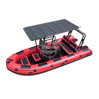 Bateau pneumatique semi-rigide (RHIB) 520 de 17 pieds en aluminium à coque rigide en V profond, haute qualité avec tube en Hypalon PVC