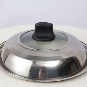 Electric Skillet Stainless Steel Single Layer 800W Portable Cooking With Wok For Home Use - Product Image 3