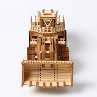 Vente en gros de puzzles 3D en bois, chargeuse sur pneus, véhicule d'ingénierie, modèle de montage DIY, jouet