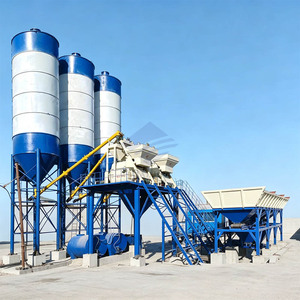 โรงงานผสมคอนกรีตแบบตั้งพื้น HZS50 พร้อมระบบสกิปโฮลสต์ ขนาด 50 ลบ.ม./ชม. โรงงานผสมคอนกรีตขนาดเล็ก - Product Image 1