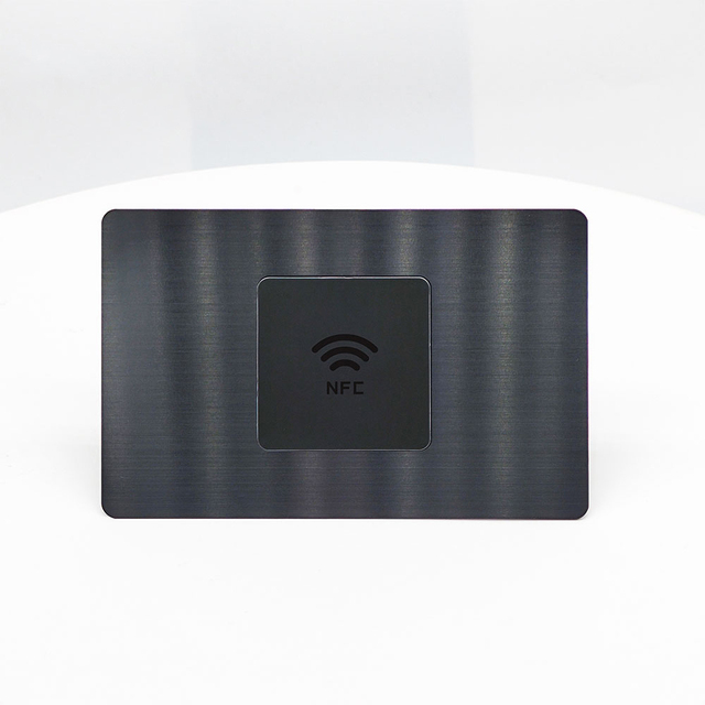 Metal Smart Business Card 13.56mhz 213 216 Matte Black Brushed Blank Metal NFC Cards