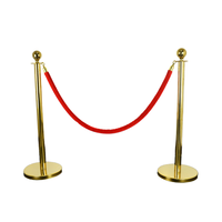 Récompenses de fête d'événement traditionnel 6 pièces ensemble tapis rouge velours suspendu balustrade barrière poteau corde poteau et cordes