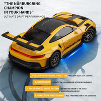 Voitures de Drift Professionnelles en Alliage 4x4 20KM/H, Modèles 911 et GTR à l'Échelle 1:43 avec Gyro, Télécommande Proportionalle Complète 2.4Ghz, Jouets RC et Cadeaux pour Amateurs