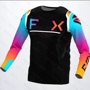 Bán buôn MTB Jersey độ ẩm-wick đi xe đạp Dirt Bike Motocross dài tay áo sơ mi MTB Racing Jersey