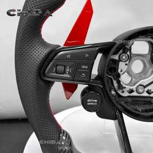 Volante de Fibra de Carbono Negro Mejorado para Automóviles <span class=keywords><strong>Audi</strong></span>, Compatible con <span class=keywords><strong>A1</strong></span>/A3/A4/B9/A5/A6/A7/C7/Q5/S5/S9/Q3/Q7/RS3/RS5-GKHIR - Product Image 2