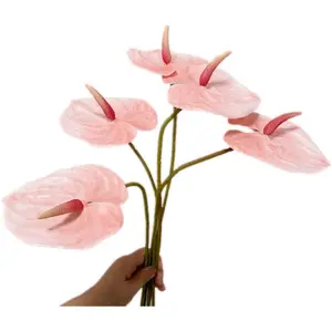 Künstliche Anthurium Lily Blumen Permanent für Home Decor Bouquet für Home Bridal Wedding Festival Party Crafts Store Dekor