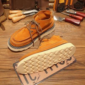 Chaussures en daim rehaussantes antidérapantes et résistantes à l'usure pour hommes, modèle 2025 – Bottes de travail polyvalentes, décontractées et respirantes au design tendance - Product Image 3