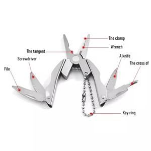 Multifunktion ale Stahl klapp zange Schrauben dreher Schlüssel bund Taschen messer EDC <span class=keywords><strong>Tool</strong></span> für Outdoor Survival Camping - Product Image 4