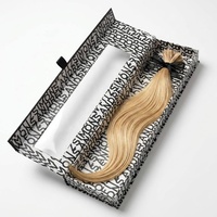Boîte d'emballage en carton mat de luxe de qualité supérieure pour perruques et extensions de cheveux, boîte en papier magnétique noire personnalisée avec logo pour cadeau