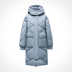 Manteau en duvet pour femmes longueur au genou conception simple veste chaude bouffante fiable - Product Image 2