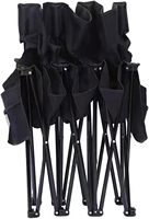 Banc pliant avec support dorsal Cadre en métal portable Tissu Oxford 4 places pour plage, camping et sites sportifs