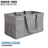 Panier à linge pliable extra large de type vertical avec rangement pour vêtements et outils en tissu non tissé