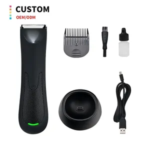 Oem Odm Groin Body Hair Trimmer Ceramic Blade Rechargeable Waterproof Electric Body Hair Trimmer