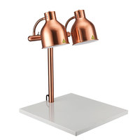 Lampe chaude en marbre blanc Lampe chauffante pour aliments Buffet Station de chauffage et de réchauffement 500W Double tête Argent Or BW312B