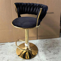 Chaise de bar élégante et moderne en tissu, avec dossier et repose-pieds, pour bistrot et appartement - Mobilier de Chine