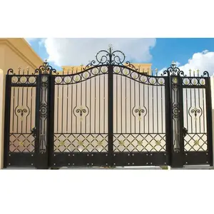 栅栏门黑色金属栅栏板门便宜的二手镀锌钢锻铁30套铝制大门
