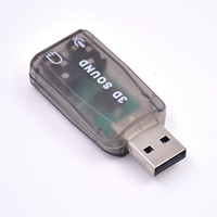Externer 5.1 USB 3D-Soundkartenadapter mit USB2.0/3.5-Anschluss für Laptops ohne 3,5-mm-Buchsen