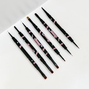 Ensemble de pinceaux à ongles double tête avec logo personnalisé, vente en gros, outil professionnel pour salon de manucure, pinceau pour gel UV, liner et nail art - Product Image 4