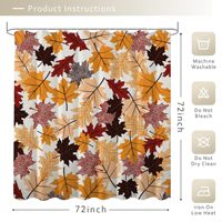Rideau de douche en polyester à motif feuilles d'automne, imperméable, résistant à la moisissure, séchage rapide, ensemble de rideaux de douche modernes personnalisables