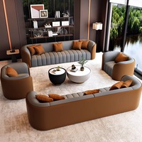Ensemble de mobilier en tissu nordique en U pour salon de beauté, bureau, réception, espace de repos, table de négociation, chaises, hôtel, salon