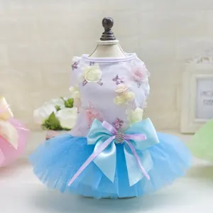 Spring New Pet Skirt Comfortable Breathable Candy Cute Princess Dog Dresses Girl Pet Products Clothes Summer Dress For Dogs