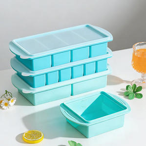 Moule à glaçons en silicone de qualité alimentaire avec couvercle, bac à glaçons et boîte de rangement pour whisky et boissons – Vente en gros - Product Image 3