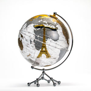 Wellfun Globe du monde <span class=keywords><strong>de</strong></span> <span class=keywords><strong>table</strong></span> Globe terrestre en acrylique Globe du monde nautique avec support en métal Décoration <span class=keywords><strong>de</strong></span> bureau style vintage - Product Image 3