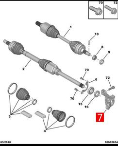 Support d'arbre de transmission OE 9801017180 9804259480 pour Peugeot 308 3008 pour Citroën C3 C5 AIRCROSS <span class=keywords><strong>DS7</strong></span> - Product Image 6