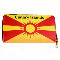 Sac à main en cuir pour femme, style touristique des îles Canaries, Groenland et Madagascar, forme rectangulaire, design personnalisé, vente en gros