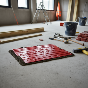 Molde de poliuretano para hormigón de 28 x 12 pulgadas, rojo, flexible, para pisos, diseño industrial, superficie duradera - Product Image 2