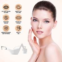Masseur oculaire rechargeable 3D Relax Reduce Eye EMS avec lumière rouge pour les poches sous les yeux, anti-âge
