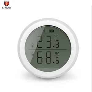 Yüksek duyarlı Tuya Zigbee akıllı dijital sıcaklık nem sensörü LCD ekran kablosuz akülü kapalı ev kullanımı