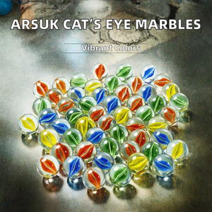 Cat's Eye <b>Glass</b> Marbles 15-16mm <b>Sphere</b> Vibrant Colors for Kids Games Crafts Decor - Product Image 2