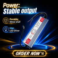 Boîtier en aluminium étanche IP67, transformateur d'éclairage LED pour usage extérieur, 100W, 110-265V AC DC 12V/24V, alimentation 80% pleine puissance