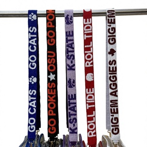 CRYSTAL CRAFT Sangle vintage personnalisée brodée et perlée avec logo et slogan d'équipe pour accessoires de sacs à main écologiques - Product Image 1