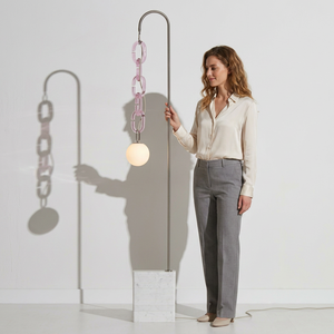 Artistic Resin Chain Floor Lamp Round <b>Globe</b> <b>Light</b> Home Decoration Fashion Sculpture Design Modern Interior Art Feature - Product Image 1